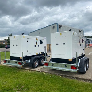 2x JCB 60kva road tow generators for a local council